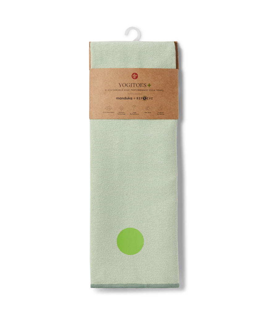 Manduka mat towel yogitoes Celadon Green